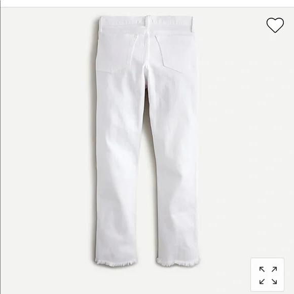 NWT J Crew White Slim Boyfriend Jean with raw hem - Picture 2 of 13